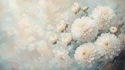 gerbera, graphic design, rose, holiday, postcard, Elegant wedding invitation card background vector. Minimal hand painted Elegant Chrysan flowers texture template background. Design for wedding, vip c