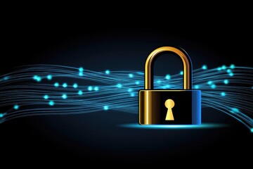 Secure digital lock graphic