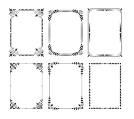 Elegant Vintage Ornamental Borders Set
