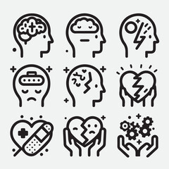 Veterinary icon set. Contains such icons as pets, medical history, health care, vet, vaccines, test, dental care, antiparasitic, diagnosis, x ray, veterinary clinic and more. Vector illustration