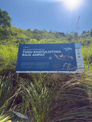 Raja Ampat Equator monument, West Papua, Indonesia