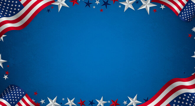 4 july america independence day- patriotic background for july fourth american flag stars and stripes memorial day labor day design