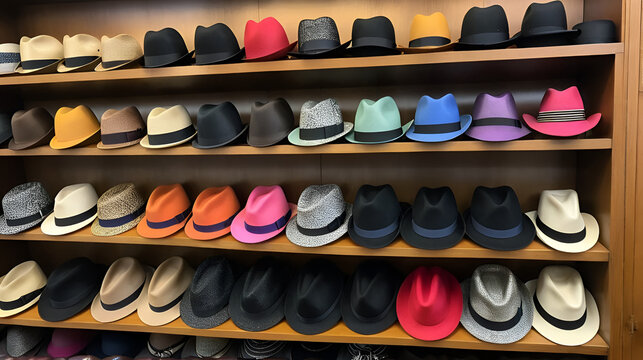 The Madcap Millinery: Racks of hats in every shape and size, waiting for their new owners