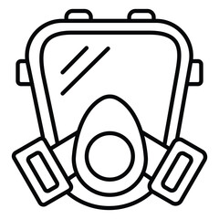 Respirator Mask Vector Icon for Industrial Applications