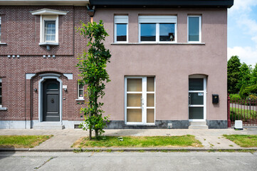 Residential houses in Hamme, East Flanders, Belgium