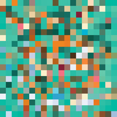 Colorful abstract mosaic background. Pixel effect. Camo and camouflage.