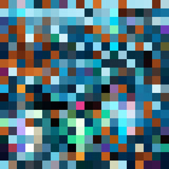 Colorful abstract mosaic background. Pixel effect. Camo and camouflage.