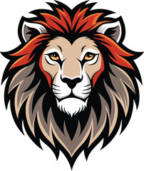 Fototapeta premium Majestic Lion Head Vector Illustration