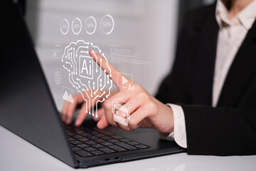 Artificial intelligence technology ai digital innovation image generation chatbot business dashboard data analysis