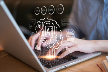 Artificial intelligence technology ai digital innovation image generation chatbot business dashboard data analysis