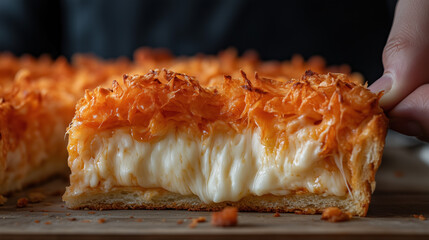 Deliciously Creamy and Flaky Dessert with Crispy Topping - Perfect for Any Occasion