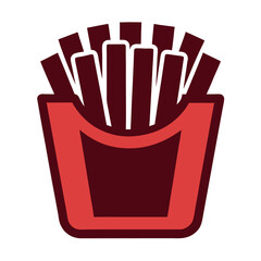 french fries vector illustration silhouette icon vector on white background