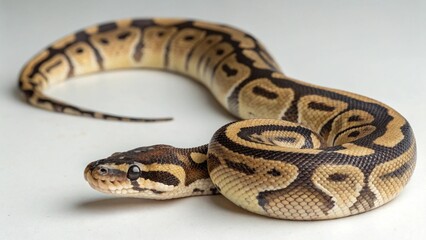 Desert Ghost Ball Python on studio background