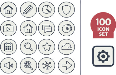 Fototapeta premium set of icons for web