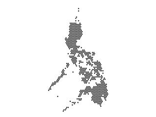 Hexagonal Grid map of Philippines Large