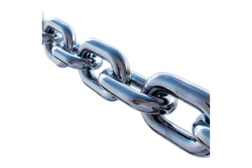 Metal Chain isolated on transparent background
