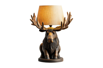 Moose Table Lamp isolated on transparent background
