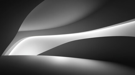 Abstract architectural forms create a captivating interplay of light and shadow.