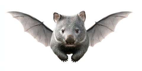 wombat with bat wings