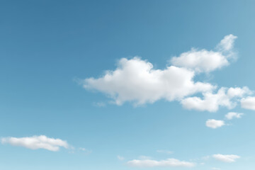 Fototapeta premium photorealistic ultraminimalist depiction of serene sky featuring soft clouds and ultrabright single element in