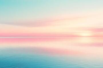 Scenic sunset over the ocean with rippling waves and a colorful sky