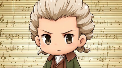 wolfgang amadeus mozart chibi kawaii 