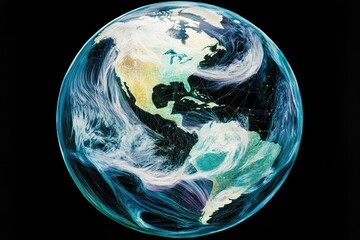 Global weather patterns visualized
