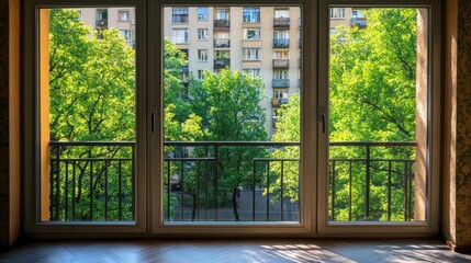 Urban Oasis: A Tranquil View from a City Apartment