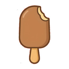 Ice cream cartoon sticker vector