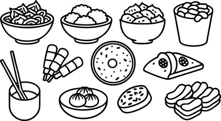 set of food icons