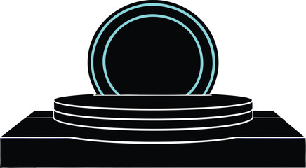 abstract background with round frame