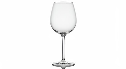 Elegant White Wine Glass on a Pristine Background, Enhancing Visual Clarity
