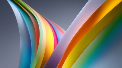 Fototapeta premium Vibrant abstract design with colorful waves creating a dynamic visual experience.