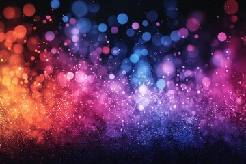 Fototapeta premium Vibrant bokeh explosion in rainbow hues