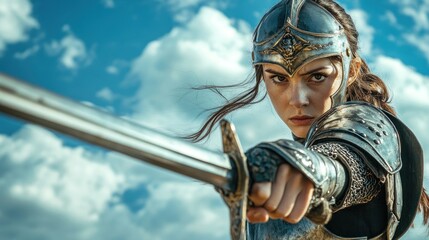 Female Warrior: A Portrait of Courage and Strength
