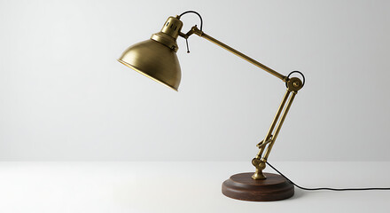 Desk lamp turned off, isolated on clean background