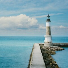 Lighthouse and sea