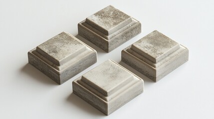 Four Square Concrete-Like Pedestals