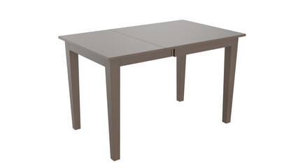 A 3D rendering of a table with two leaves on it