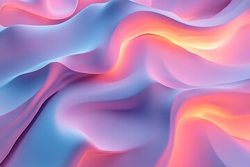 Obraz premium Abstract wavy forms in pastel colors