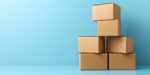 Stacked Cardboard Boxes