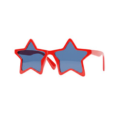 Vibrant Red and Blue Star Sunglasses