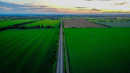 Binari Ferroviari tra Tortona ed Alessandria dal drone