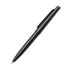 Elegant Black Pen Isolated on Black Background Office Supply Stationery Writing Tool