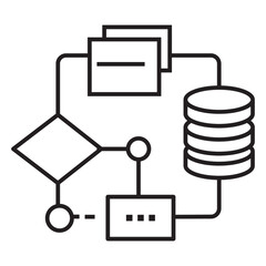 AI Data Cleaning and Preprocessing Concept vector Icon design