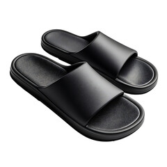 Sleek Slip On Sandals with a Contemporary Aesthetic Isolated on Transparent Background