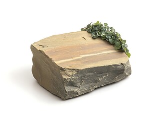 Rough stone, greenery