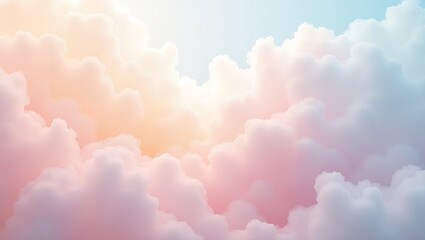 Ethereal Pastel Cloudscape Digital Illustration


