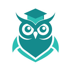 Minimal Owl Education and Wisdom Logo Vector