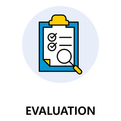 Evaluation Process Checklist Symbol Vector Icon design
